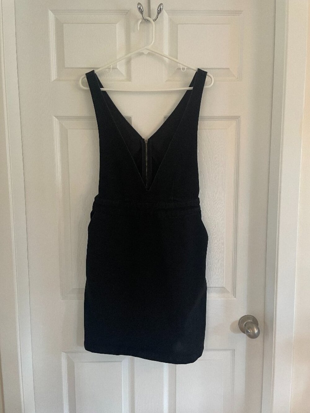 Frank & Oak Black Pinafore Mini Dress with Pockets Size Small